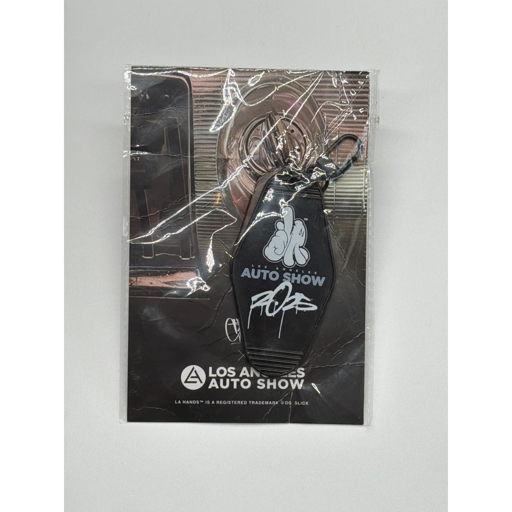 OG Slick LA Hands Los Angeles Auto Show Motel Key Tag Keychain Black New